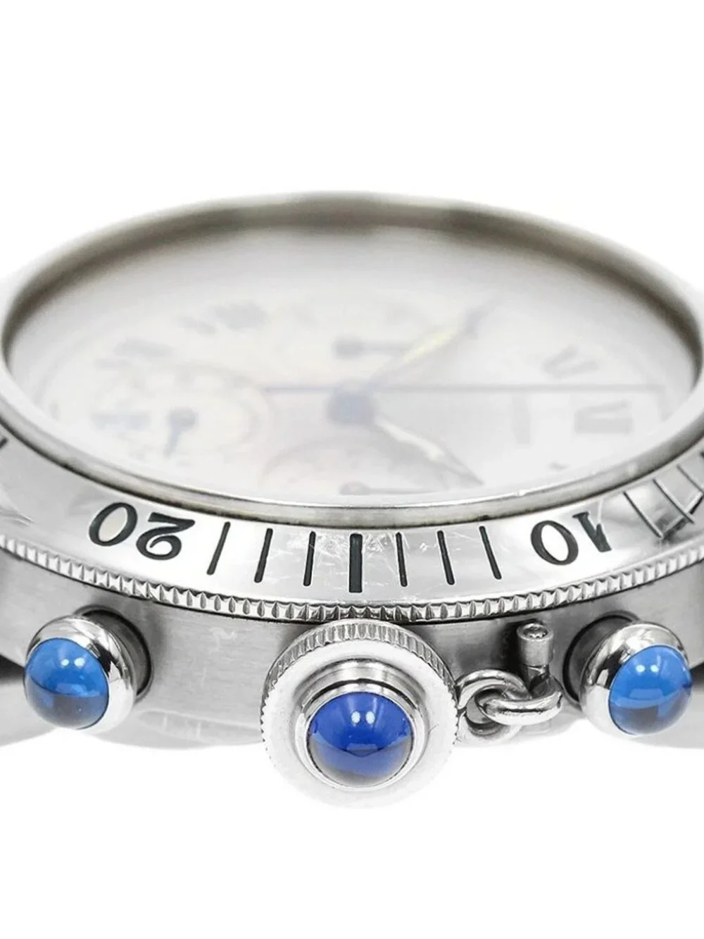 CARTIER Pasha 38 W31018H3 Chronograph Silver Dial Quartz Men's Watch_962979
